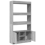 vidaXL Buffet haut sonoma gris 92x33x180 cm bois d'ingénierie