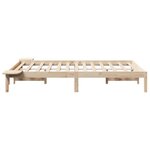 vidaXL Cadre de lit avec tables de chevet Marron 120 x 190 cm Marron