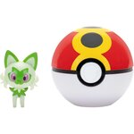 Jazwares PKW4151 - Pokémon Poussacha et Speed Ball Clip 'N' Go