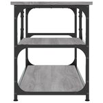 vidaXL Meuble TV sonoma gris 103x38x46 5 cm bois d'ingénierie et acier