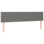 vidaXL Tête de lit à LED Gris foncé 200x5x78/88 cm Tissu