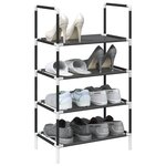 vidaXL Étagère à chaussures 4 niveaux 44x28x77 cm tissu non-tissé