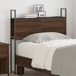 vidaXL Tête de lit de rangement Chêne marron 90 cm Bois d'ingénierie