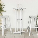 vidaXL Table de bar Blanc 55 x 55 x 107 cm HDPE