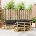vidaXL Ensemble de canapés d'extérieur 7 Pièces Blanc et anthracite