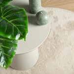 vidaXL Tapis OVIEDO à poils courts beige Ø 200 cm