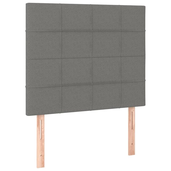 vidaXL Têtes de lit 2 Pièces Gris foncé 80x5x78/88 cm Tissu