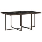 vidaXL Ensemble à manger de jardin et coussins 11 Pièces marron rotin