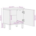 vidaXL Table de chevet marron 40x33x46 cm bois de manguier solide
