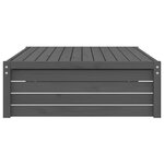 vidaXL Repose-pied de jardin 120x80 cm gris bois de pin massif
