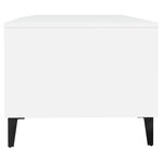 vidaXL Table basse Blanc 102x50x40 cm Bois d'ingénierie