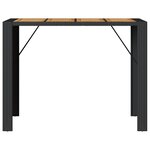 vidaXL Table de bar de jardin et dessus en bois acacia résine tressée