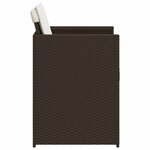 vidaXL Chaises de jardin avec coussins lot de 4 marron résine tressée