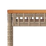 vidaXL Table de jardin mélange beige 38x38x42 cm rotin et bois acacia