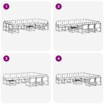 vidaXL Ensemble de canapés d'extérieur 11 Pièces Blanc et gris clair