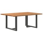 vidaXL Table à manger marron clair bois de chêne massif rectangulaire
