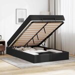 vidaXL Cadre de lit avec matelas Noir 120 x 190 cm Faux cuir
