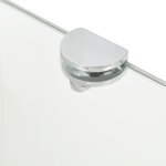 vidaXL Étagères d'angle 2 Pièces et supports Verre Transparent 35x35 cm