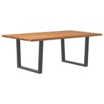 vidaXL Table à manger et bord naturel bois massif chêne