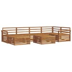 vidaXL Ensemble de canapés d'extérieur 7 pc Naturel