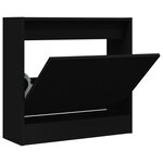 vidaXL Armoire à chaussures noir 60x21x57 cm bois d'ingénierie
