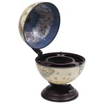 vidaXL Support de vin globe de dessus de table Bois d'eucalyptus Vert