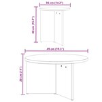 vidaXL Table basse 2 Pièces Naturel 49 x 49 x 28 cm Bois de pin massif
