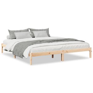 vidaXL Cadre de lit extra long sans matelas 200x220 cm bois massif pin