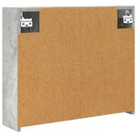 vidaXL Armoire Miroir de Salle de Bain Gris béton 60 x 14 5 x 50 cm