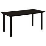 Salon de jardin meuble d'extérieur ensemble de mobilier 5 pièces rotin pvc noir 02_0016617