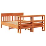 vidaXL Cadre de lit sans matelas cire marron 120x190cm bois pin massif