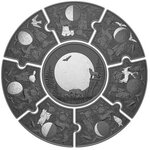 Pièce de monnaie en Argent 20 Dollar - 50 Dollars g 297 Millésime 2025 MOON PHASES