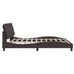 vidaXL Cadre de lit sans matelas marron foncé 200x200 cm tissu