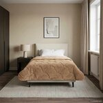 vidaXL Duvet d'été simple Matelassé Taupe 140 x 220 cm