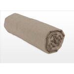 Drap housse microfibre 82 g - 140 x 190 cm - Bonnet 30 cm - Beige