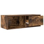 vidaXL Meuble TV chêne fumé 80x31x25 5 cm bois d'ingénierie