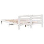 vidaXL Cadre de lit sans matelas blanc 120x190 cm bois de pin massif