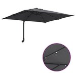 vidaXL Parasol de jardin Anthracite 248.5 x 247.5 x 160 cm tissu