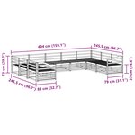 vidaXL Ensemble de canapés d'extérieur 9 Pièces Naturel