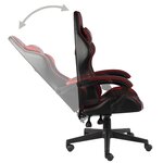 vidaXL Fauteuil de jeux vidéo Noir et rouge bordeaux Similicuir