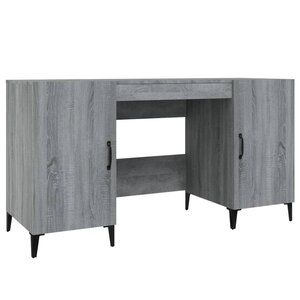 vidaXL Bureau Sonoma gris 140x50x75 cm Bois d'ingénierie