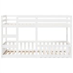 vidaXL Lit superposé Blanc 90x200 cm Bois de pin massif