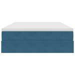 vidaXL Lit avec rangement et matelas Bleu foncé 140 x 190 cm Velours