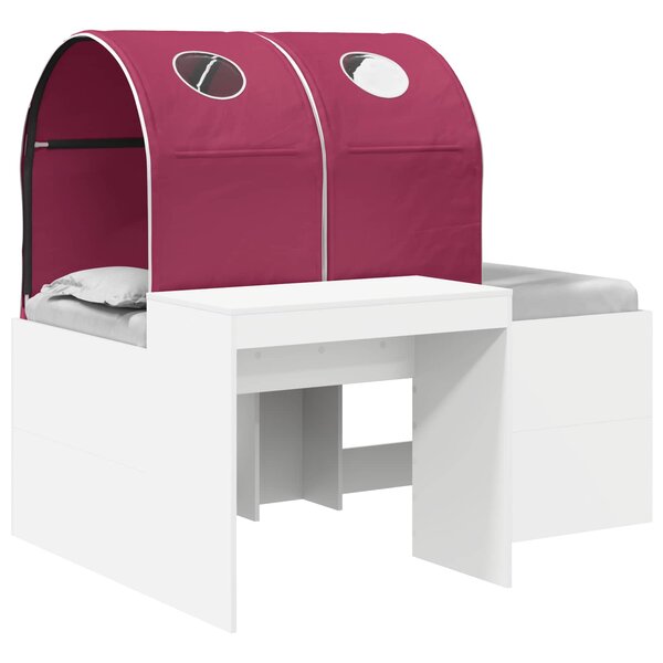 vidaXL Lit avec Tunnel 4 Pièces Chêne Artisanal et Rouge