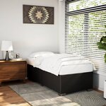 vidaXL Cadre de lit sans matelas noir 100x200 cm similicuir