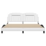 vidaXL Cadre de lit avec LED sans matelas blanc 180x200 cm