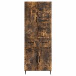 vidaXL Ensemble de Meubles 2 Pièces Chêne fumé 66 x 34 5 x 89 5 cm