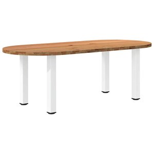 vidaXL Table à manger 220x100x74 cm bois de chêne massif ovale
