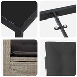 vidaXL Ensemble de salle à manger pour jardin 5 Pièces Gris clair
