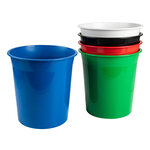 Corbeille papier q-connect plastique resistant 13l       275x285mm coloris rouge       opaque